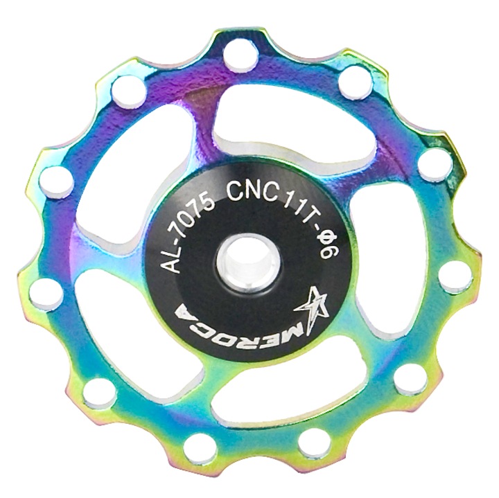 Алуминиева ролка за дерайльор 11T – петрол