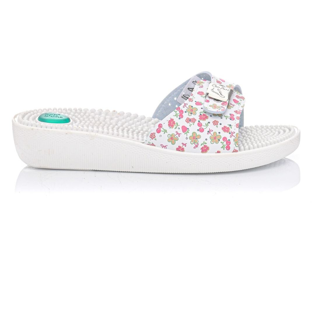 Slapi anatomici dama Sunshine, multicolor, alb, 39 EU - eMAG.ro