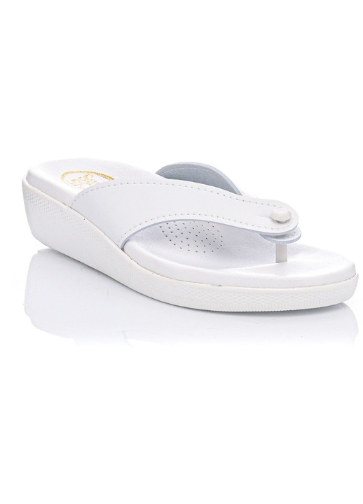 Slapi anatomici dama Sunshine 075A, alb