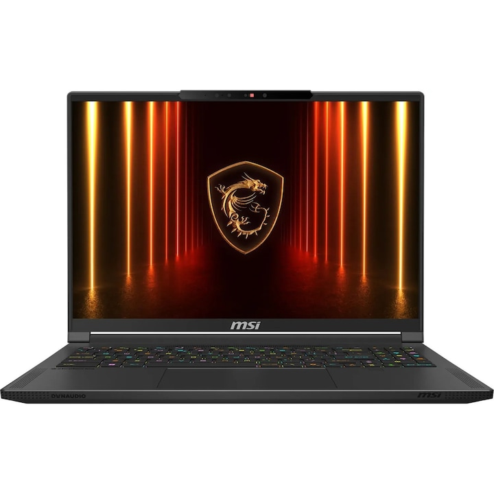 Laptop MSI Stealth A16 AI+, 16" QHD+, AMD Ryzen™ AI 9 HX 370 pana la 5.1 GHz, 32 GB RAM, 2 TB SSD, NVIDIA® GeForce® RTX 5080 16 GB, Windows 11 Pro, Core Black 2 TB