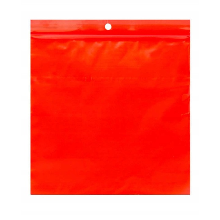 Set Pungi Cu Inchidere Tip Sfoara, Neopak, Grosime Material 50 Microni, Material Pe, Utilizare Stocare, Organizare, Prezentare, Rezistenta Rezistent La Rupere Si Daune Mecanice, 15 x 15 cm, Rosu, 50 Buc