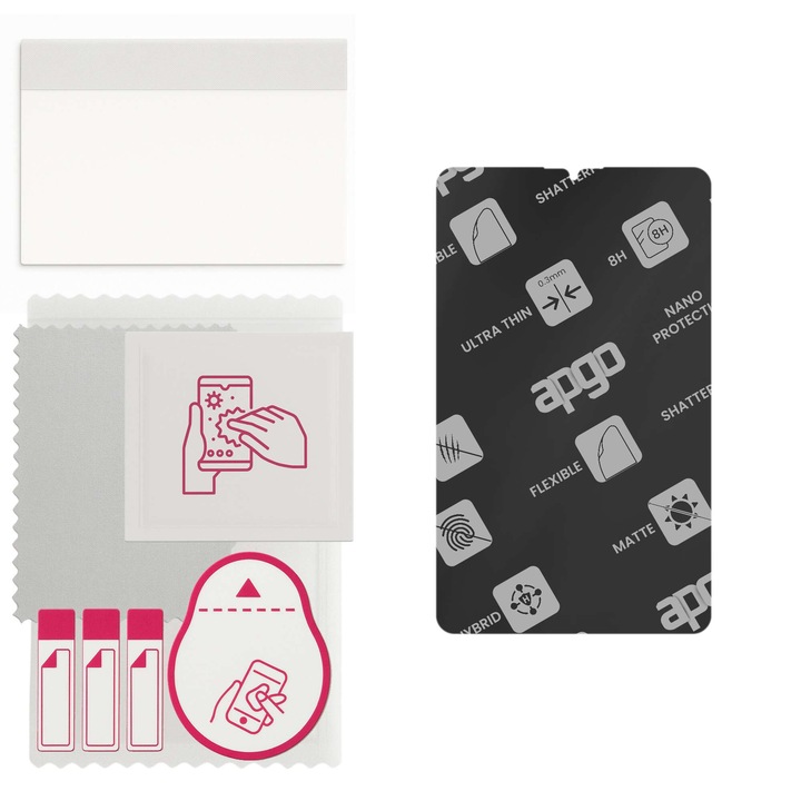 Sticla de protectie MAT MATTE apgo pentru Lenovo Tab K9 – sticla hibrida pentru afisaj, full glue, case friendly