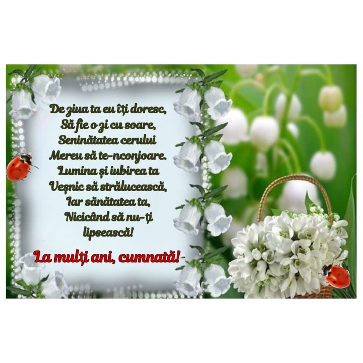 Felicitare magnet, personalizata pentru cumnata, aniversare, 1 martie, 8 martie, 10x15 cm, hartie fotografica si magnet pe toata suprafata
