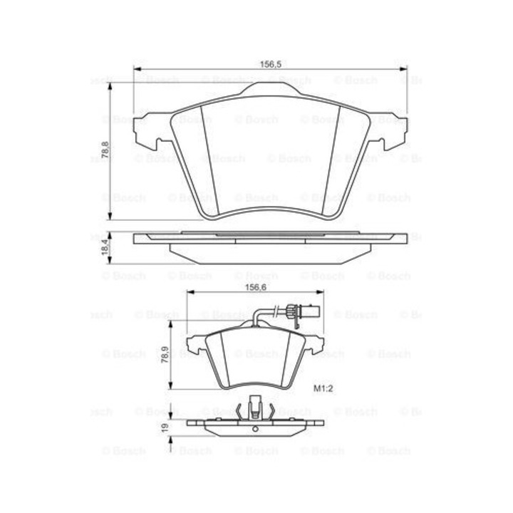 Fékbetét készlet, tárcsafék BOSCH 0 986 494 415