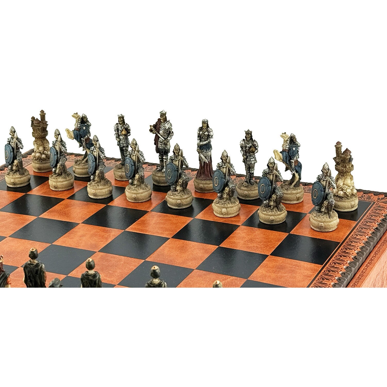 Set Joc de Sah, Italfama, Figurine Schelet, Piele Ecologica