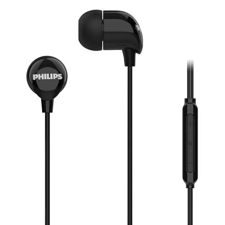 Casti cu fir Philips TAE2146BK, microfon, USB-C, 1,2m, negru