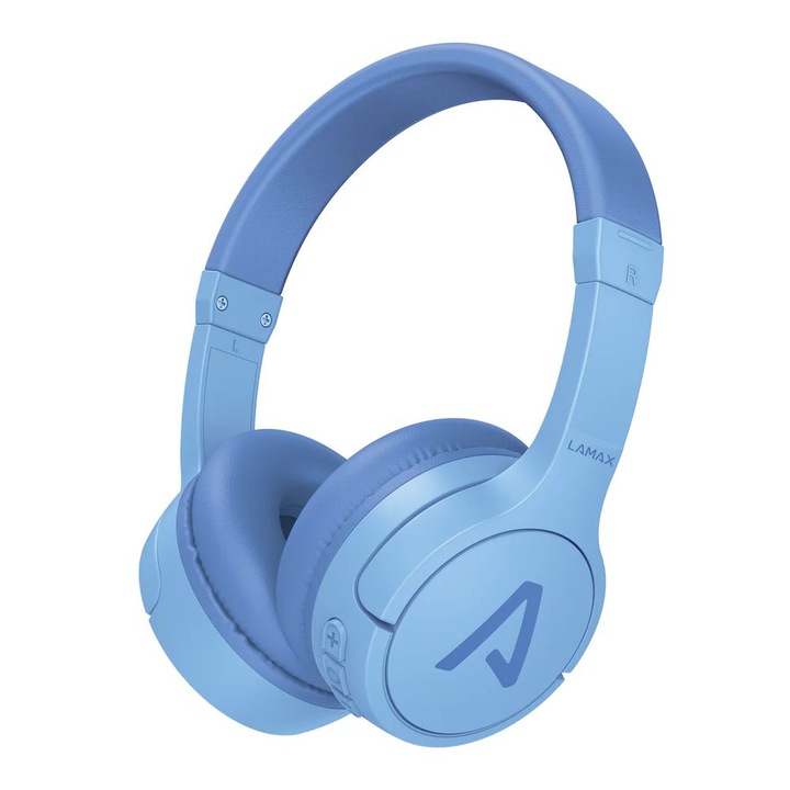 Casti Bluetooth Lamax BaseKid1, microfon, 10m, albastru