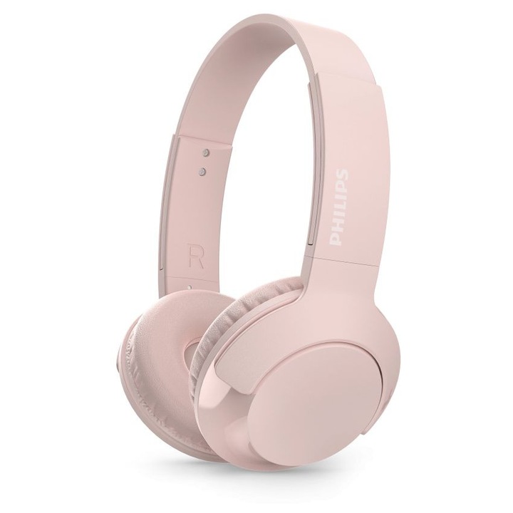 Philips On-ear Headband Wireless Bluetooth Headset Pink, 300267, Mikrofon/Fülhallgató