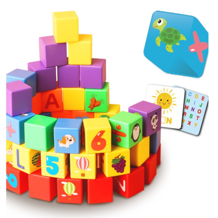 130 db építőkocka, oktatási anyagok a térbeli gondolkodás és matematikai problémamegoldás fejlesztéséhez óvodások és általános iskolások számára, angol verzió