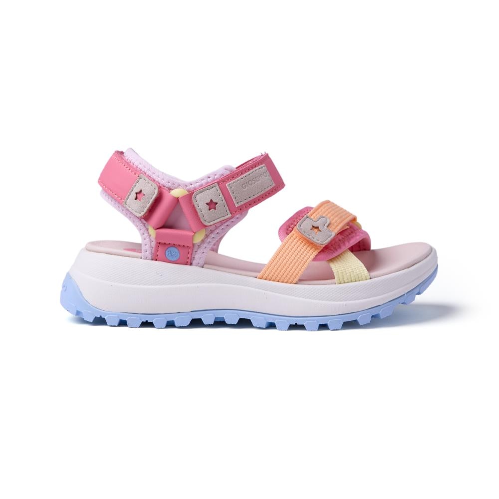Gioseppo, Sandale cu talpa wedge si inchidere velcro Usenge, Fucsia, 36 EU