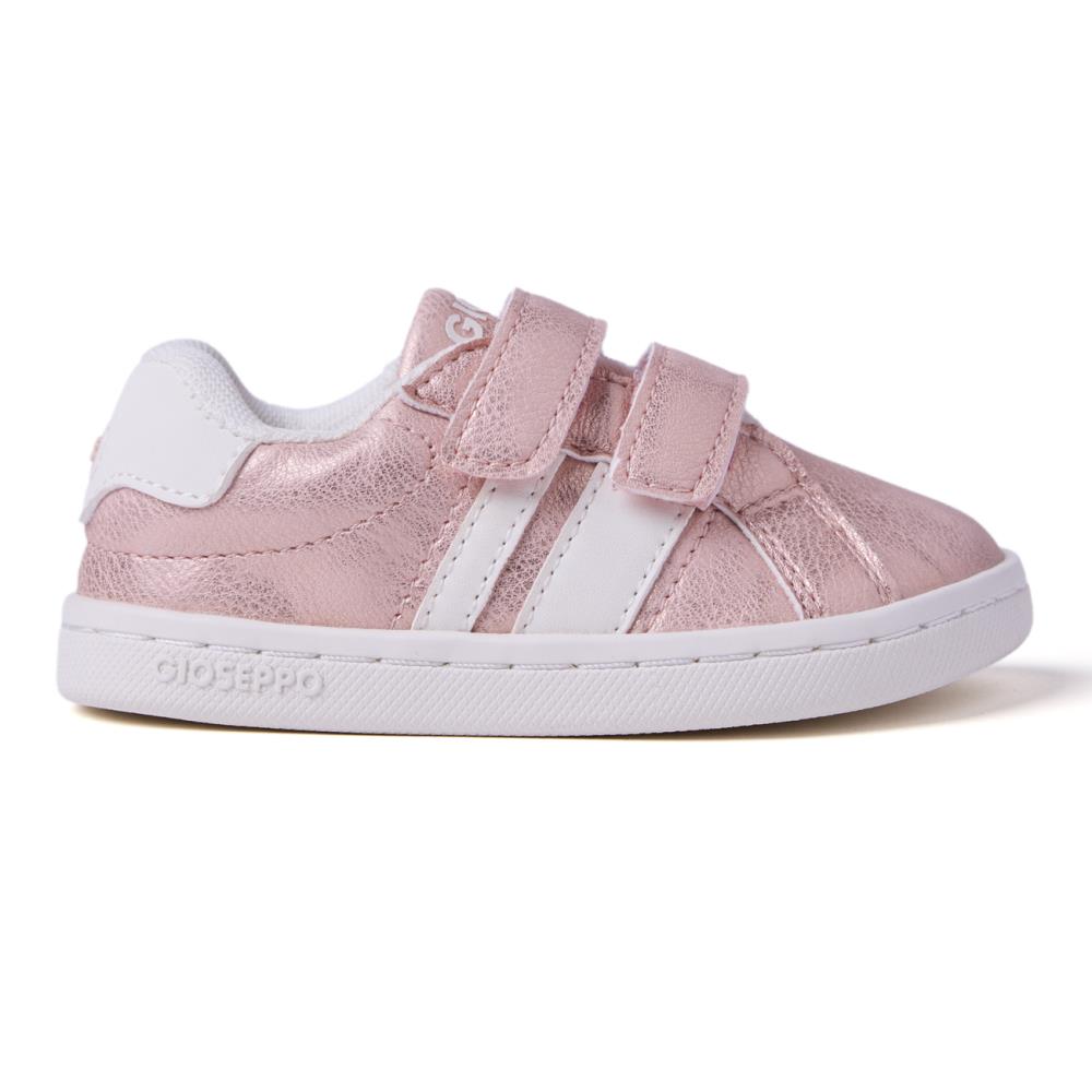 Gioseppo, Pantofi sport de piele ecologica cu velcro si aspect metalizat Handeni, Roz, 23 EU