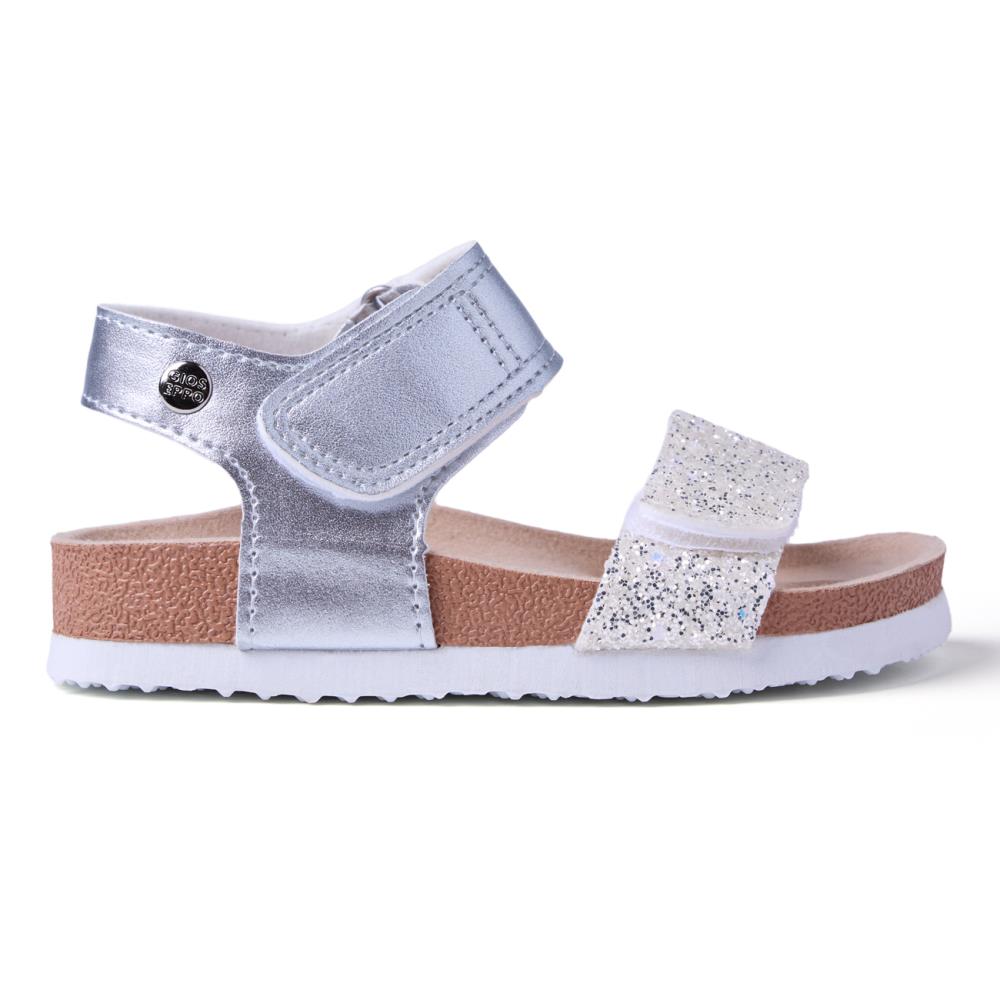 Gioseppo, Sandale cu garnituri stralucitoare Walsall, Argintiu, 26 EU
