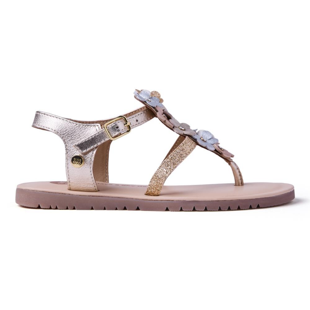 Gioseppo, Sandale de piele cu detalii florale Tambach, Auriu, 35 EU
