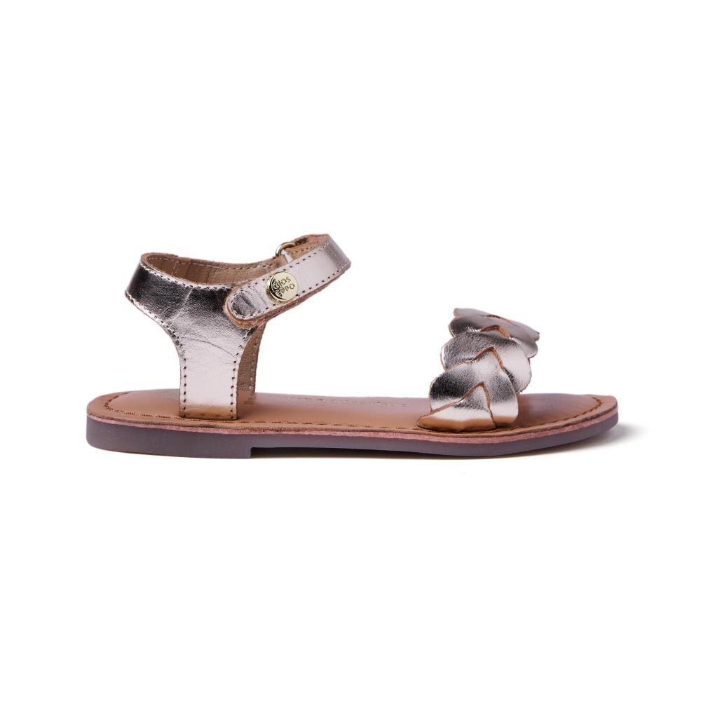 Gioseppo, Sandale din piele cu velcro, Auriu, 28 EU