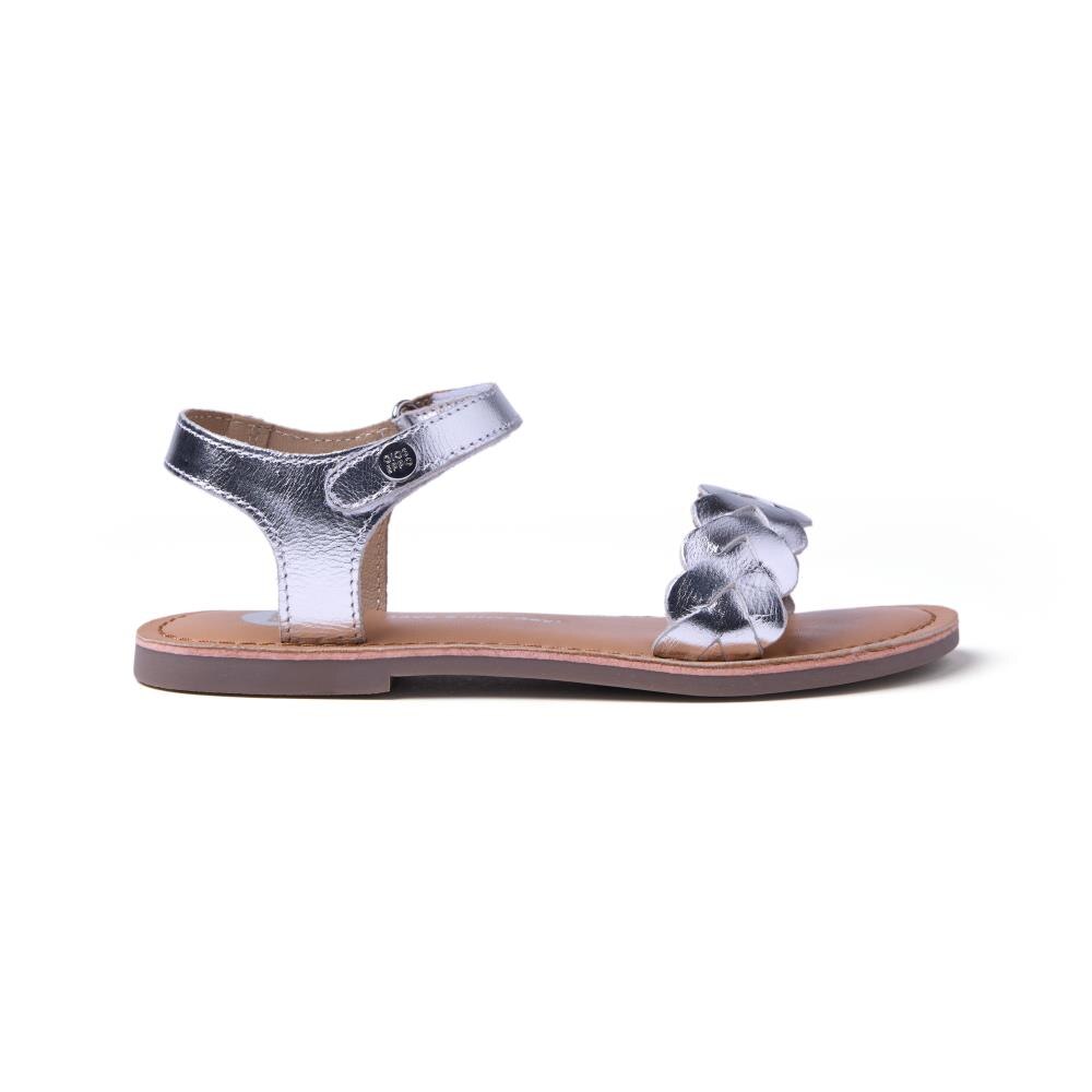 Gioseppo, Sandale din piele cu velcro, Argintiu, 39 EU