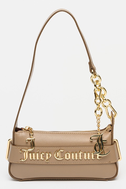 Juicy Couture, Geanta din piele ecologica cu bareta de umar Jasmine, Maro taupe