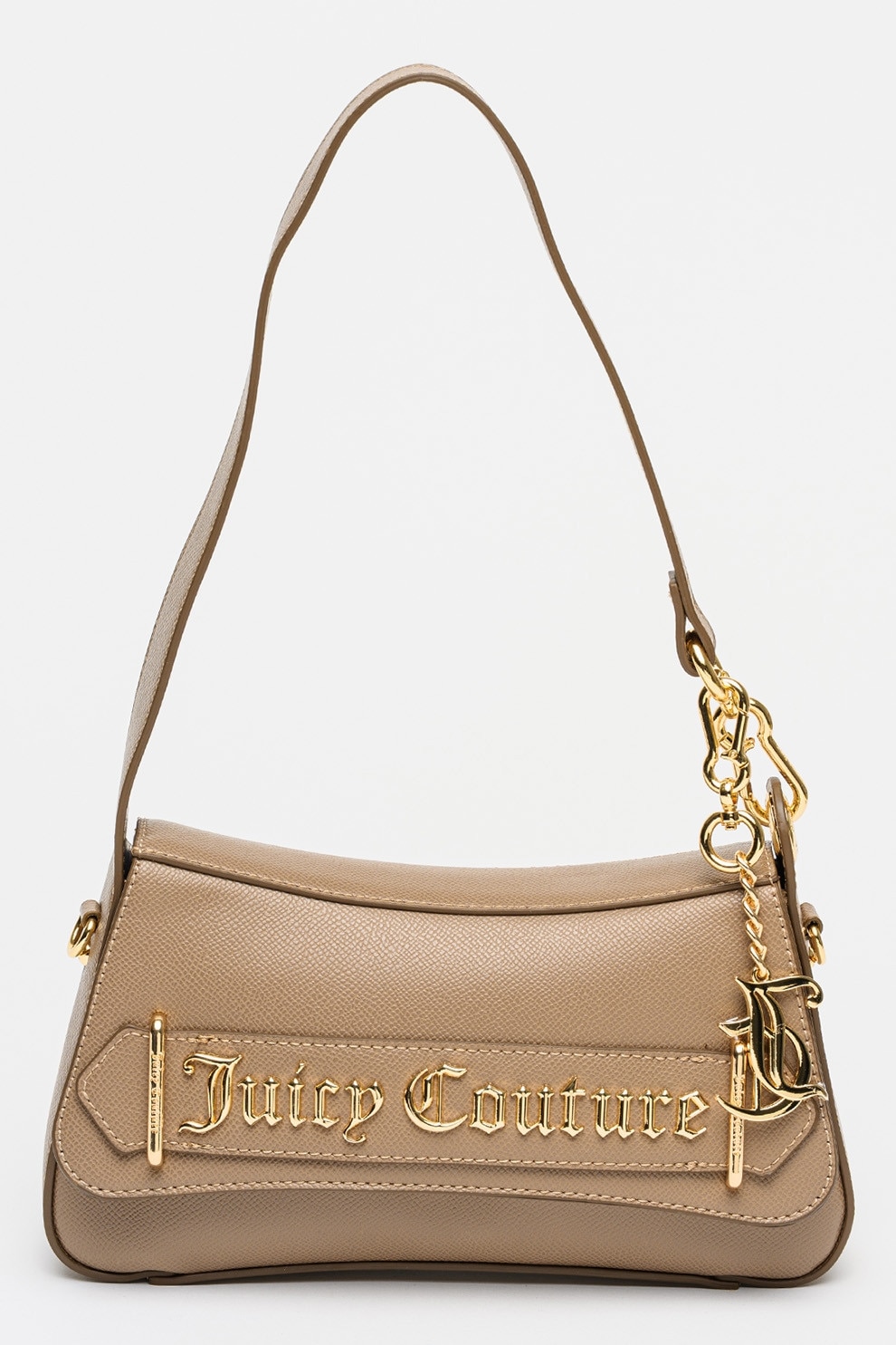 Juicy Couture, Geanta din piele ecologica cu bareta de umar