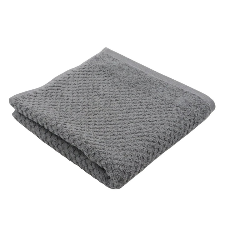 Prosop baie Caressa Grey, bumbac, gri, 50 x 90 cm, 450 g/mp