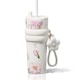 Cana Termos cu Pai 710ml Inox 316 LISM® Floral Alb - Izolatie 7-12h Cald / 11-24h Rece, Cordon Portabil, Design Elegant