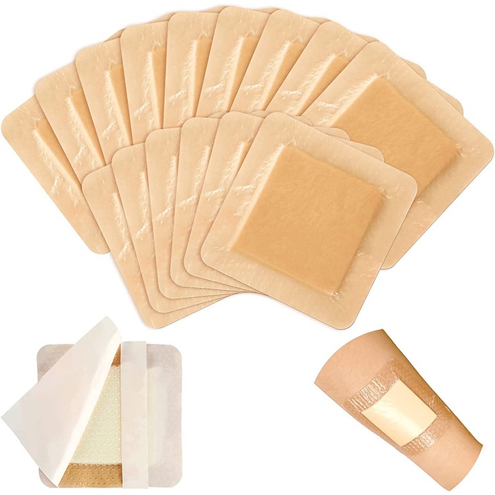 Comprese anti-escare, ZOUN, 15 bucati, pentru recuperarea ranilor, inciziilor chirurgicale, vanatailor si ulcerelor. Previne infectiile secundare si escarele. Impermeabile si respirabile. Material siliconic si gel. Dimensiune: 5x5cm. Usor de utilizat