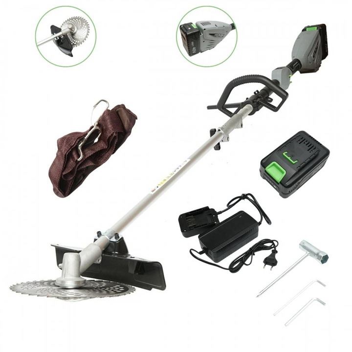 Motocoasa electrica multifunctionala 1500W, acumulator 40V/2Ah, 3 trepte viteza 6000-8000 r/min accesorii incluse