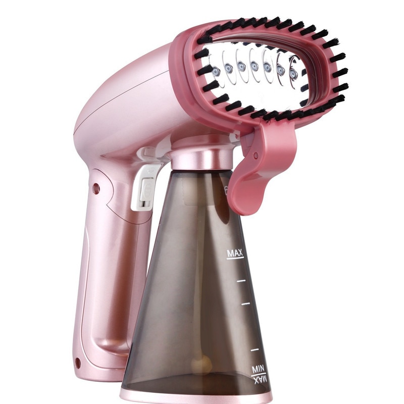 Aparat de Vapor pentru Haine Portabil, 1500W, Calcat Vertical si Orizontal, Rezervor 320ml, Culoare Roz Auriu (Rose Gold)
