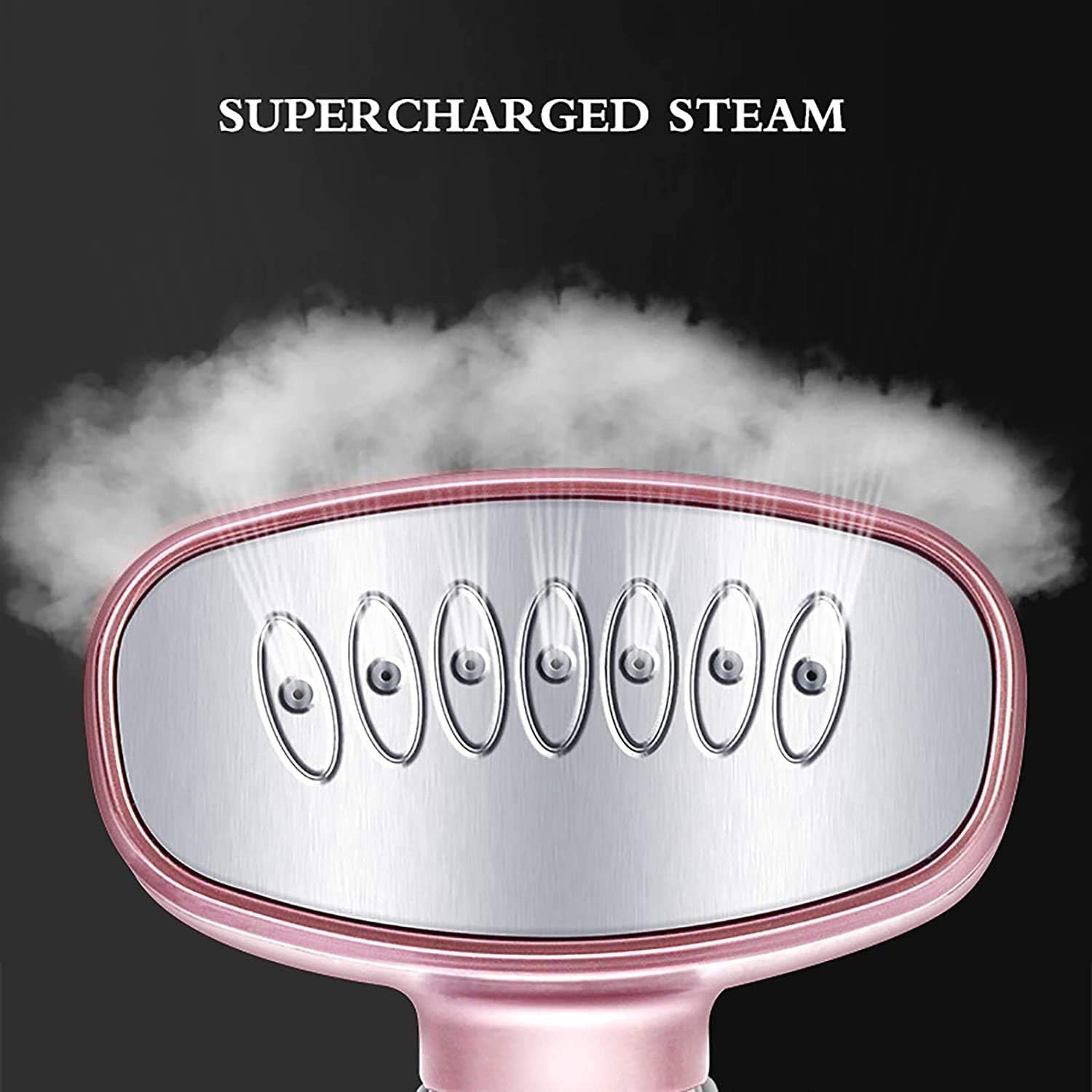 Aparat de Vapor pentru Haine Portabil, 1500W, Calcat Vertical si Orizontal, Rezervor 320ml, Culoare Roz Auriu (Rose Gold)