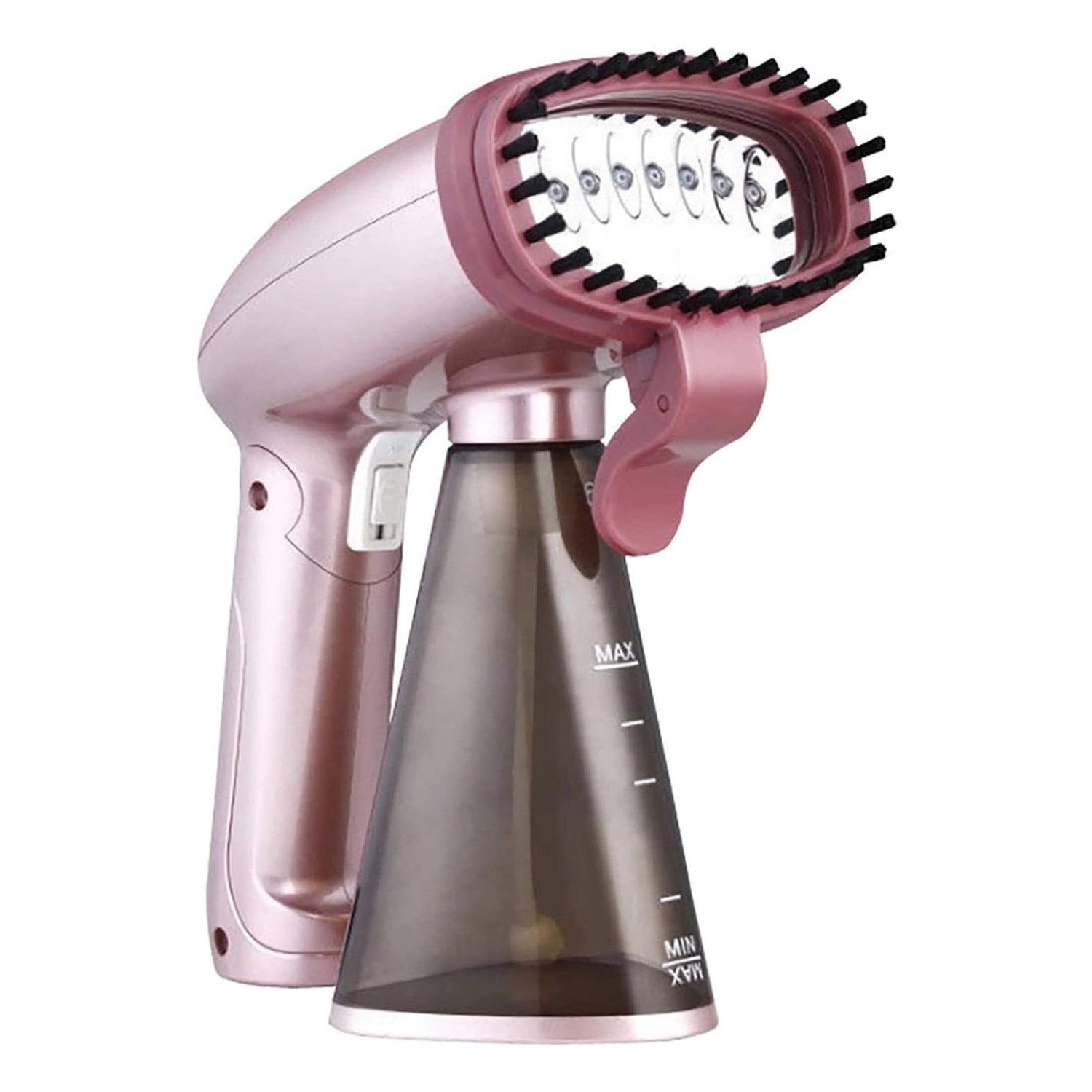 Aparat de Vapor pentru Haine Portabil, 1500W, Calcat Vertical si Orizontal, Rezervor 320ml, Culoare Roz Auriu (Rose Gold)