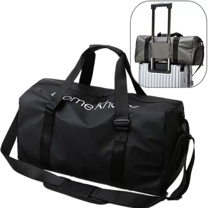 Geanta Sport Impermeabila din Panza Oxford, 30L, cu Compartiment Umed/Uscat si Buzunar pentru Incaltari, pentru Barbati si Femei – pentru Sala, Calatorii, Weekend