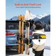 Autós sí- és snowboardtartó, 50 mm-es vonóhorogra szerelhető, 6 pár síléc/4 snowboard, Összecsukható, Dönthető, Kulccsal zárható, Biztonsági pánt