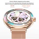 VeniSymlis® Ceas inteligent T9, ecran tactil, monitorizare ritm cardiac, somn, notificari, Bluetooth pentru apeluri si muzica, aplicatie FitCloudPro, incarcare magnetica, design modern, roz