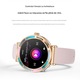 VeniSymlis® Ceas inteligent T9, ecran tactil, monitorizare ritm cardiac, somn, notificari, Bluetooth pentru apeluri si muzica, aplicatie FitCloudPro, incarcare magnetica, design modern, roz
