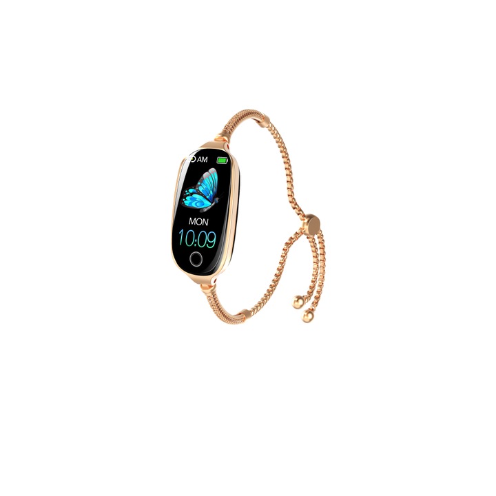 VeniSymlis® Ceas inteligent F81, ecran tactil color, monitorizare ritm cardiac, tensiune arteriala, oxigen sange, temperatura, somn, 100+ moduri sport, rezistent IP68, Bluetooth, compatibil Android/iOS, negru