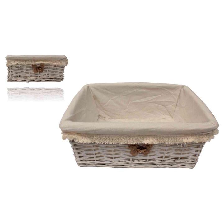 Vessző Láda Fehér 68-62/M - 39, 5*26*H16, 5cm