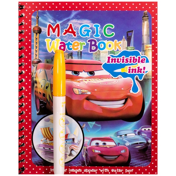 EmonaMall W4803 gyermek varázskönyv, vízi varázslat autók, többszínű
