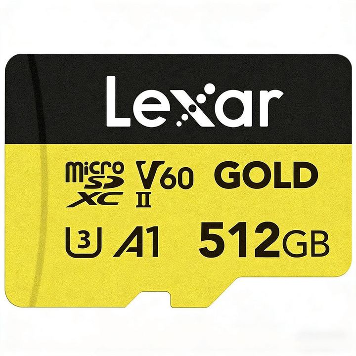 Карта памет MicroSDXC Lexar 512GB, U3, A1, 100MB/s, със SD адаптер