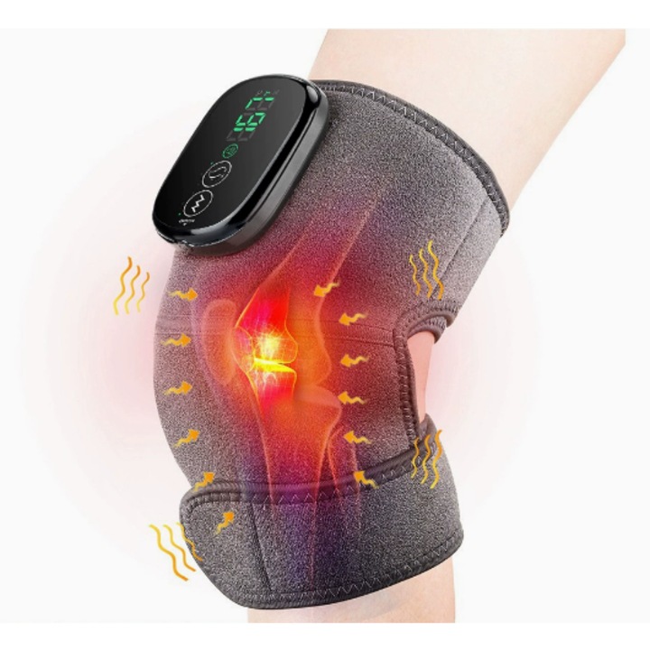 Наколенка с масаж и загряване, неопрен, 70x23x3см, 5000mAh, пълен комплект