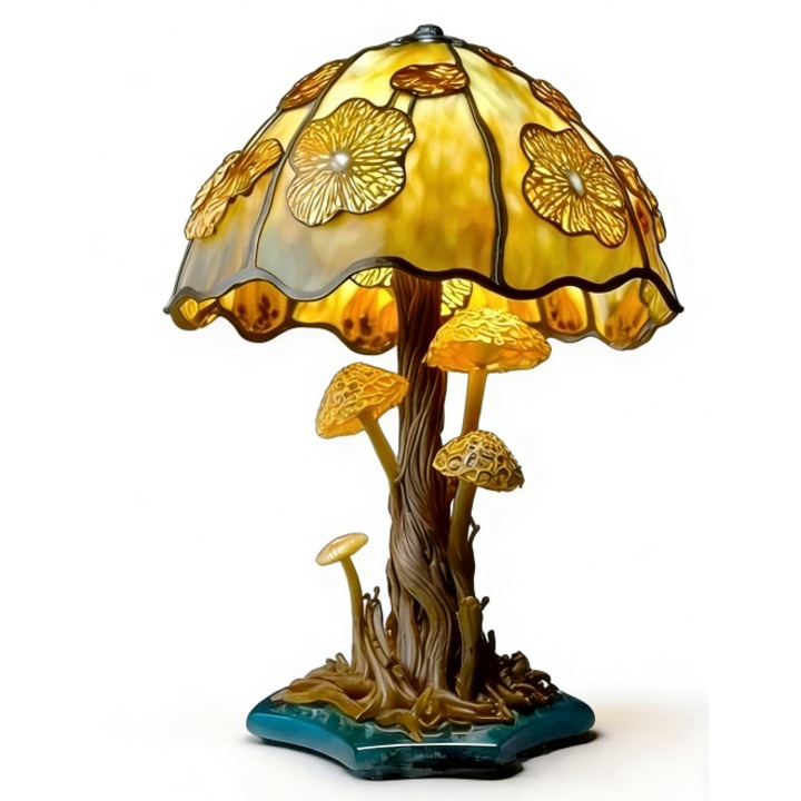 Veioza decorativa din rasina in forma de animal, lampa de birou cu LED, multicolor, 30x15cm