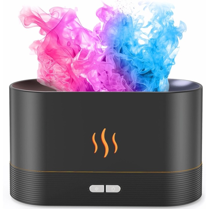 Lingo aroma diffúzor, 180 ml kapacitás, 15-20 ml/óra permetezés, fekete, víz nélküli védelemmel