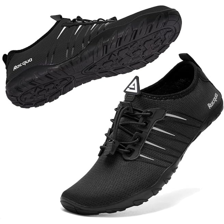 Pantofi de apa unisex Racqua HD102EU negri marimea 41 pentru plaja inot si sporturi acvatice