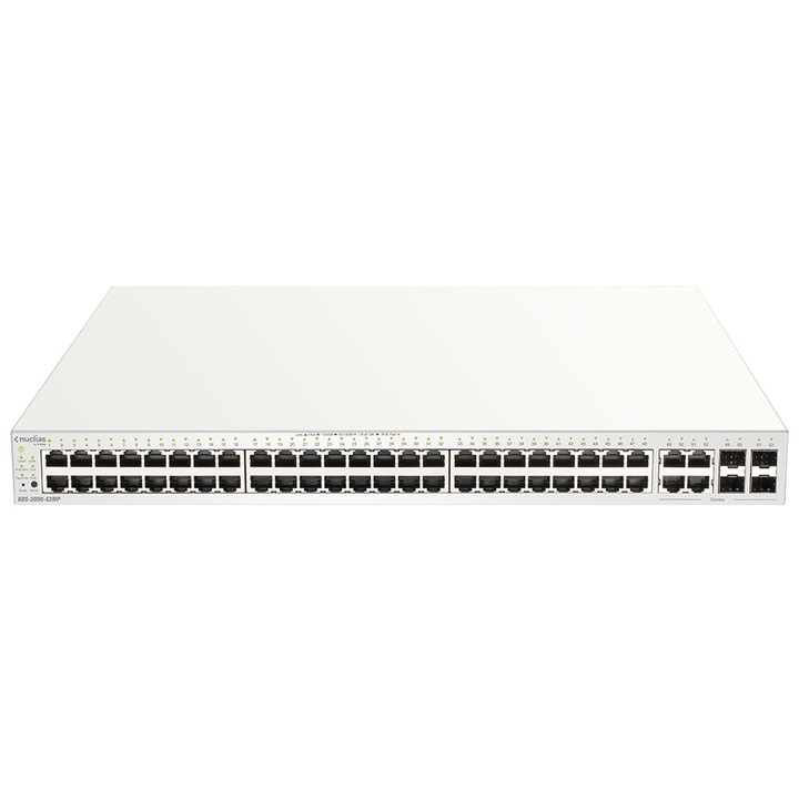 D-Link DBS-2000-52MP 52-portos L2 PoE+ Gigabit Switch, 52xLAN, 370W