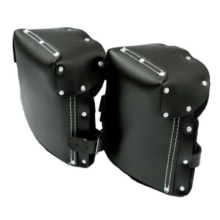 GROSLEY szegecselt térdvédő - fekete