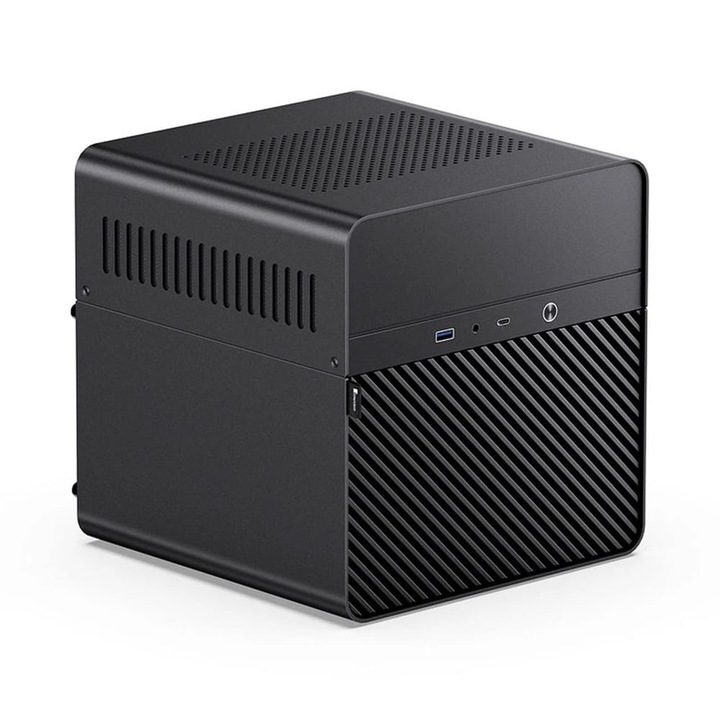 Carcasă Jonsbo N2 miniITX NAS, hot-swap, aluminiu compact, negru