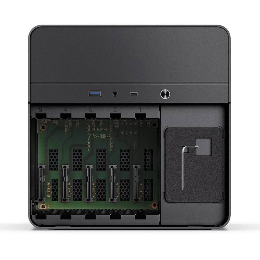 Carcasa Jonsbo N2 miniITX NAS, hot-swap, aluminiu compact, negru