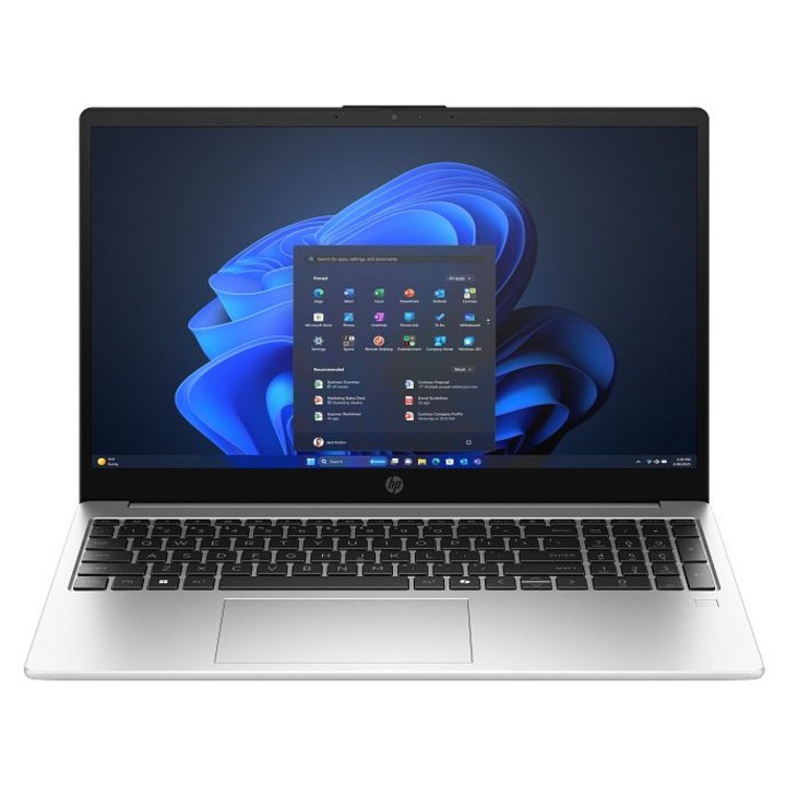 HP 250R G10 Silver notebook, 15 "6", Intel Core 5, Intel Core 5-120U, 16GB, DDR5, Foglalat:2db, SSD 512GB, LED, Matt kijelző, 1920x1080, Windows 11 Home, NO DVD!, AUDIO, Intel Graphics, WLAN, Bluetooth, 2xUSB 3.2, 1xUSB Type-C, 1, 59Kg, WEBCAM, HDMI