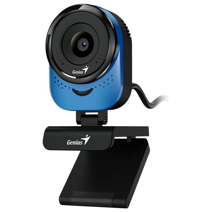 Genius 32200009401 FaceCam 1000X Q Webkamera Video:HD, mikrofon, USB 2.0, Rögzített fókusz, Fotó:2Mp kék