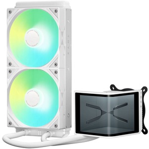 Răcire lichidă AiO TRYX PANORAMA SE ARGB 240, display AMOLED curbat 3D de 6.67", 2 ventilatoare ARGB de 120 mm, alb