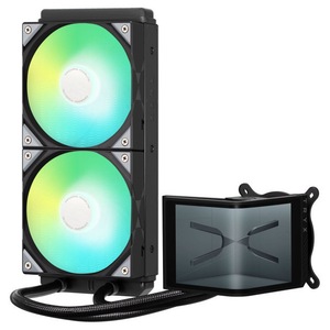 TRYX PANORAMA SE ARGB 240 AiO răcire lichidă, ecran AMOLED curbat 3D de 6.67", 2x ventilatoare ARGB de 120 mm, negru