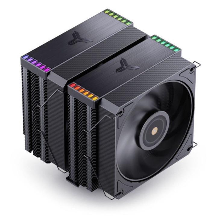 Jonsbo HX6280 cooler CPU, dual tower, 280W TDP, iluminare RGB, 130mm, negru