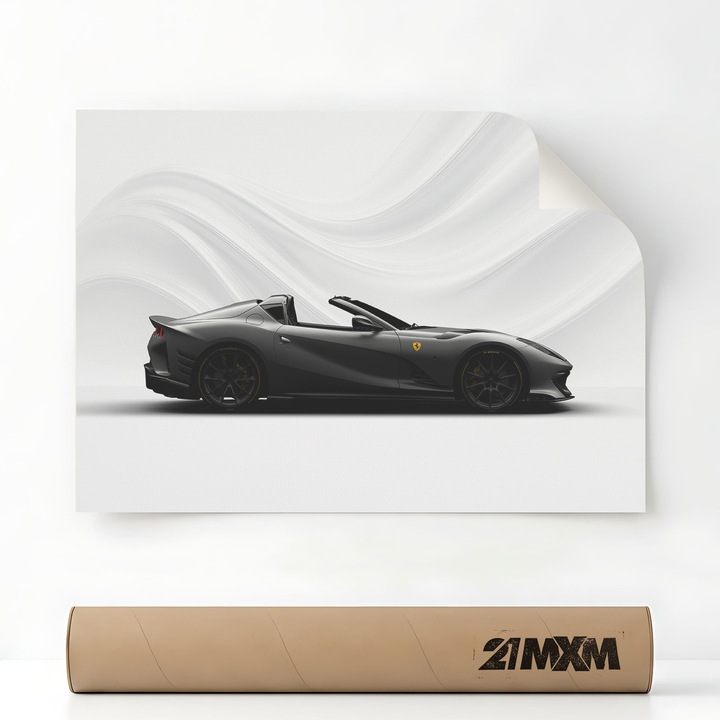 1534 812 Competizione Aperta, Премиум картина върху платно за автомобили – Минималистичен дизайн, 30 x 40 см, Без рамка